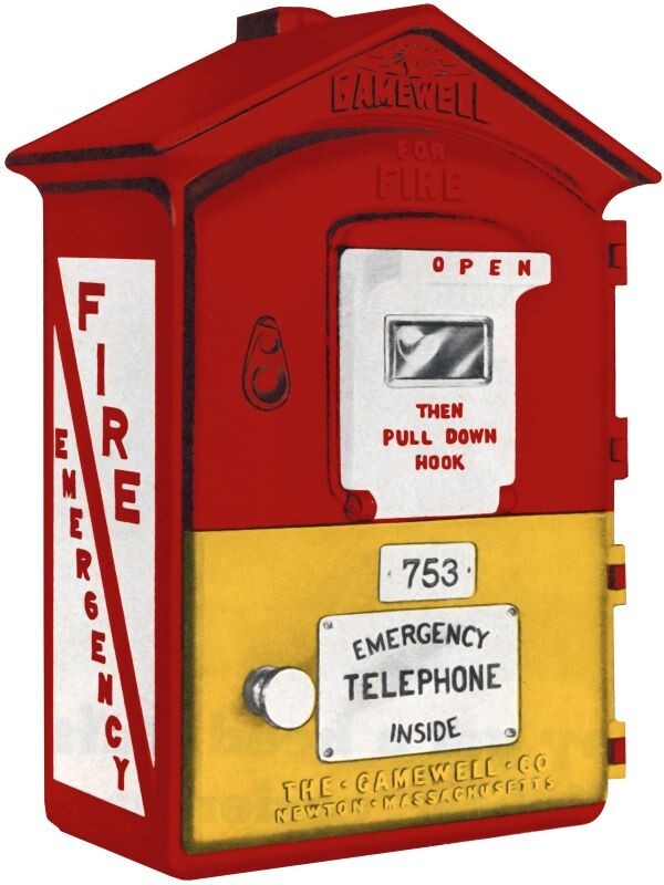 1957 Style GAMEWELL Fire Alarm Box DIECUT NEW 28\
