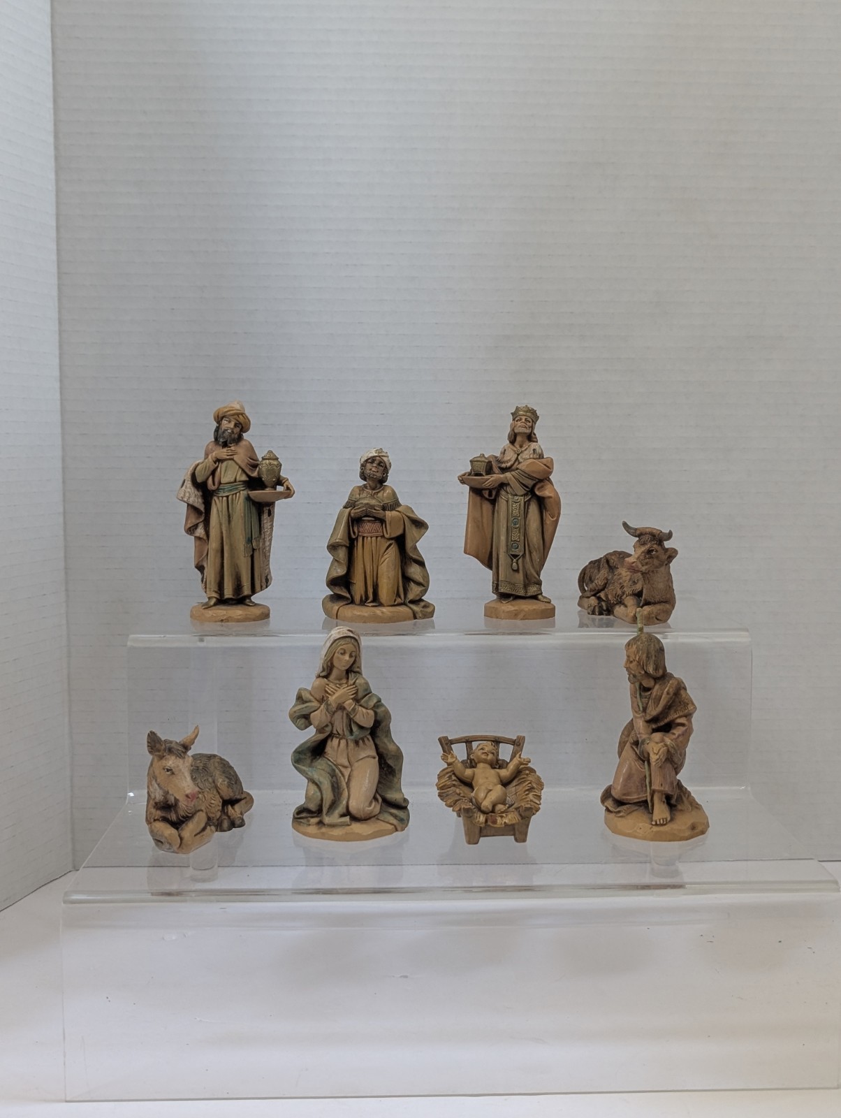 Vtg 80's Fontanini Simonetti Nativity Figures Holy Mary Baby Jesus  Depose Italy