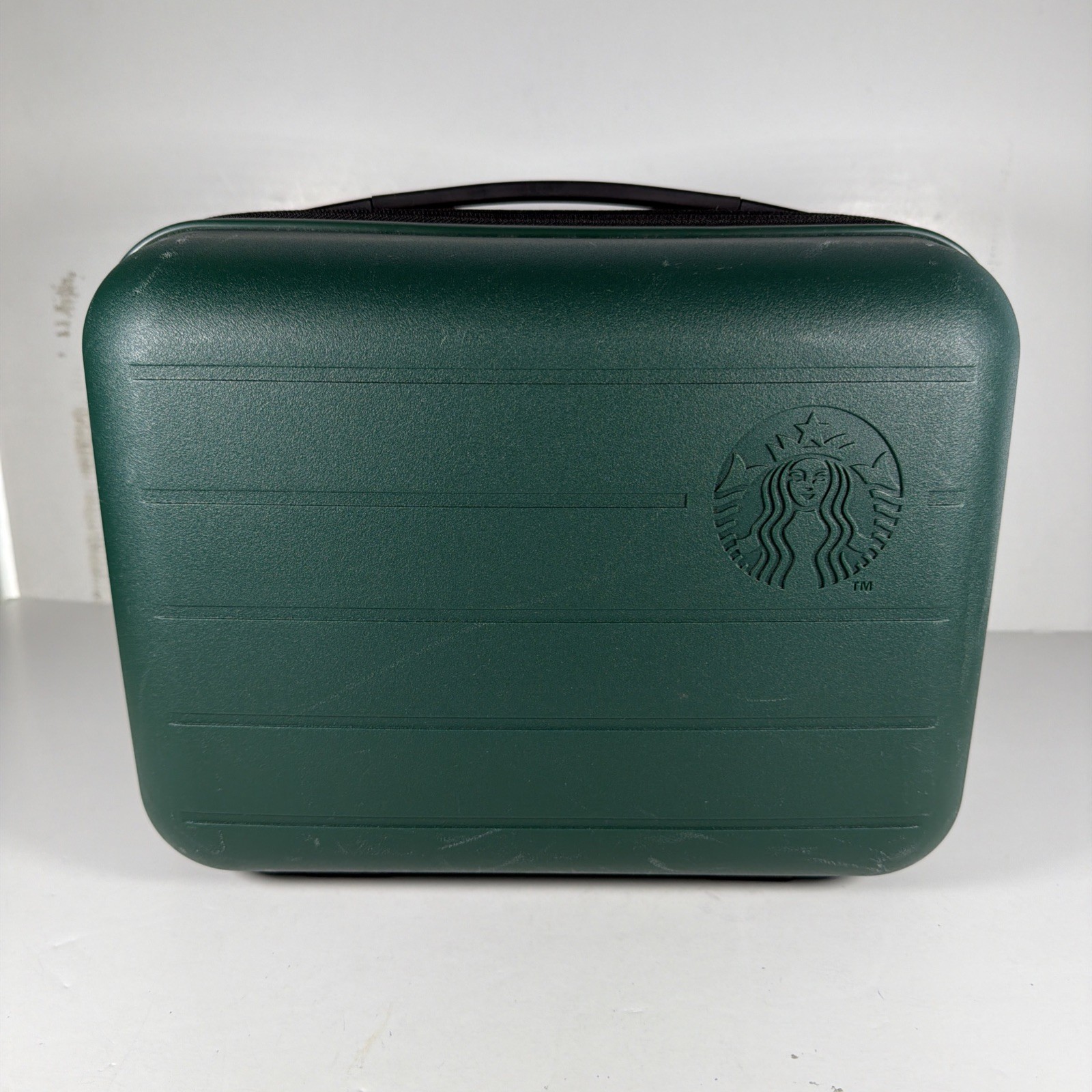 Starbucks - Mini Luggage Travel Handbag  Carrying Storage Hard Case, Green