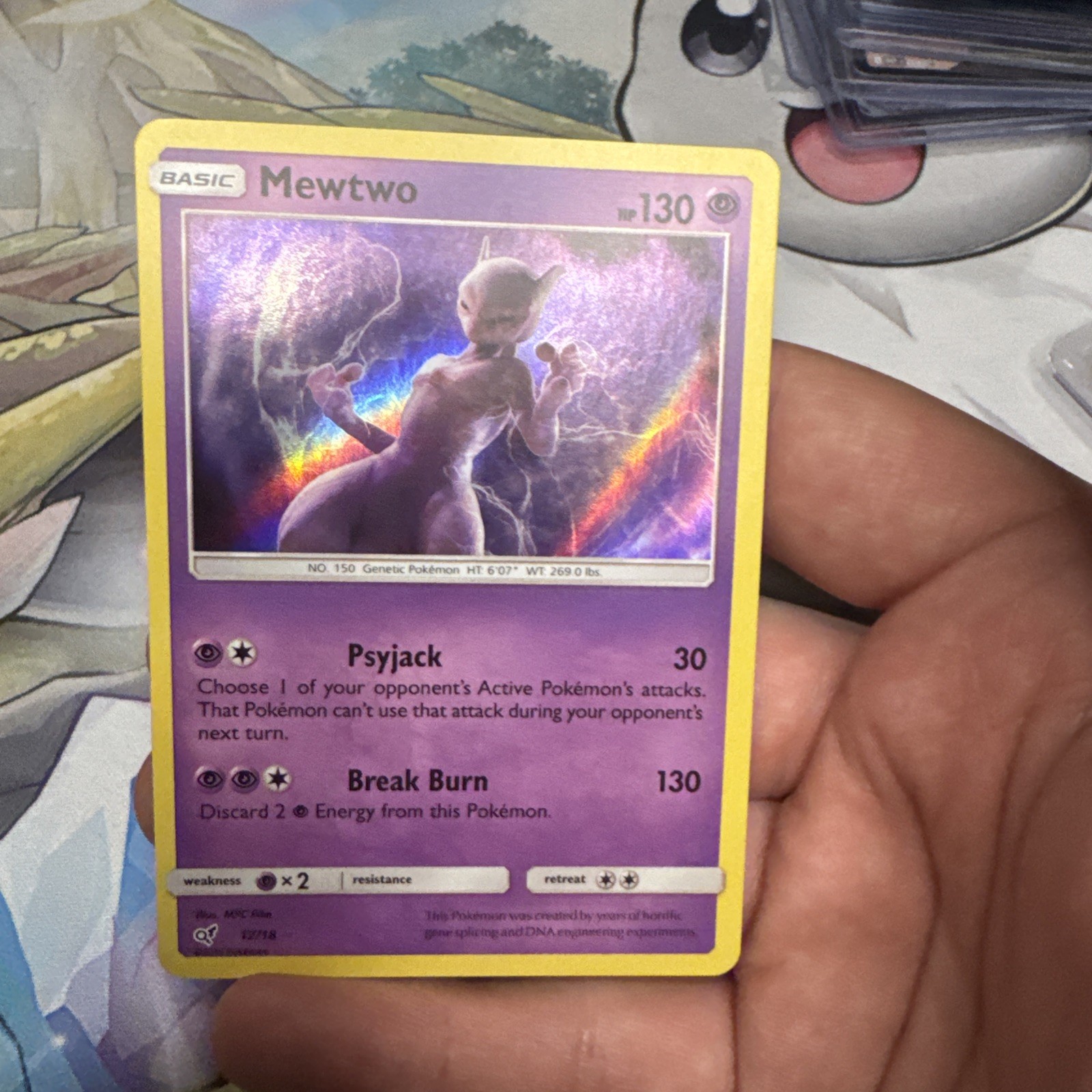 Mewtwo Holo Ultra Rare 12/18 Detective Pikachu Pokemon Card NM