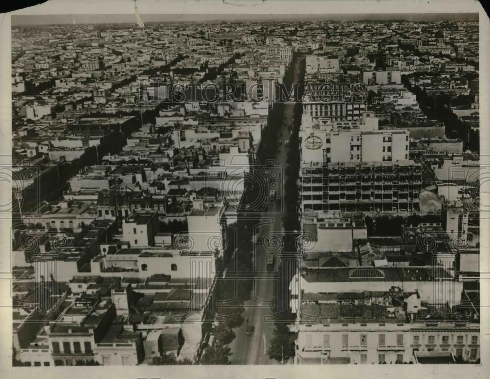 1935 Press Photo View Of July 18th Avenue In Montevideo Urguay - nea30469