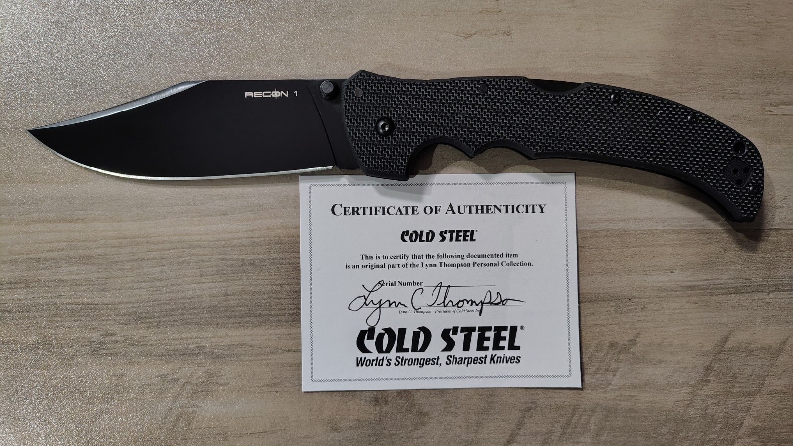 NIB Rare Pre-GSM Cold Steel Recon 1 XL Clip Point CTS-XHP MINT -w- Signed COA