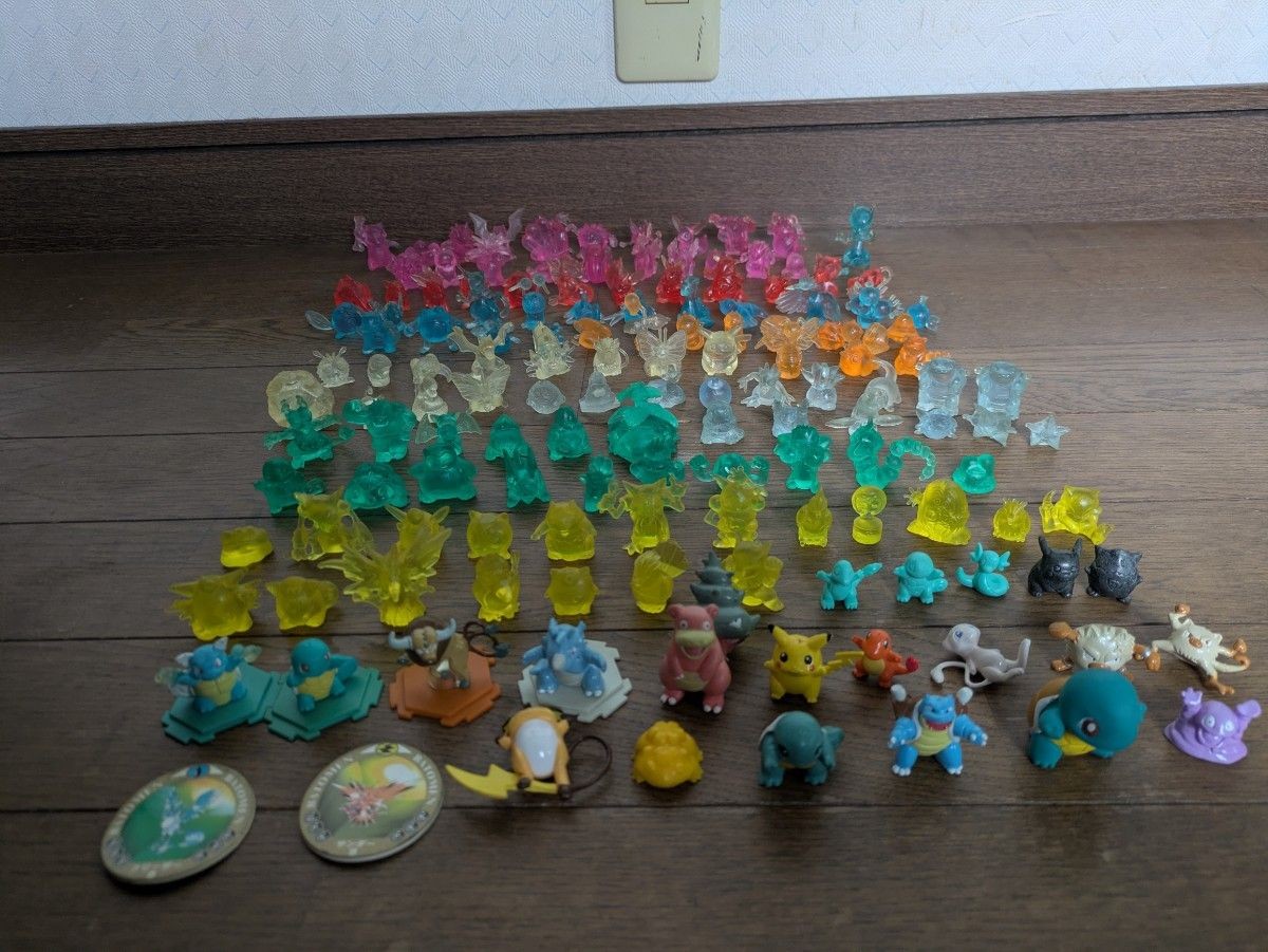 Vintage Pokemon Clear PVC 148 Figure Lot 8 Bases Collectible 15+