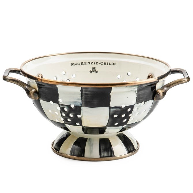 NEW MacKenzie-Childs Courtly Check Small Colander, US Stock