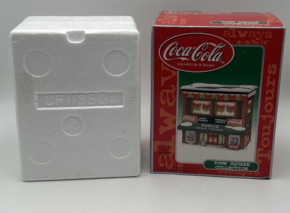 NEW Vtg Coca-Cola Town Square Collection “Publix Food Store” Christmas Village