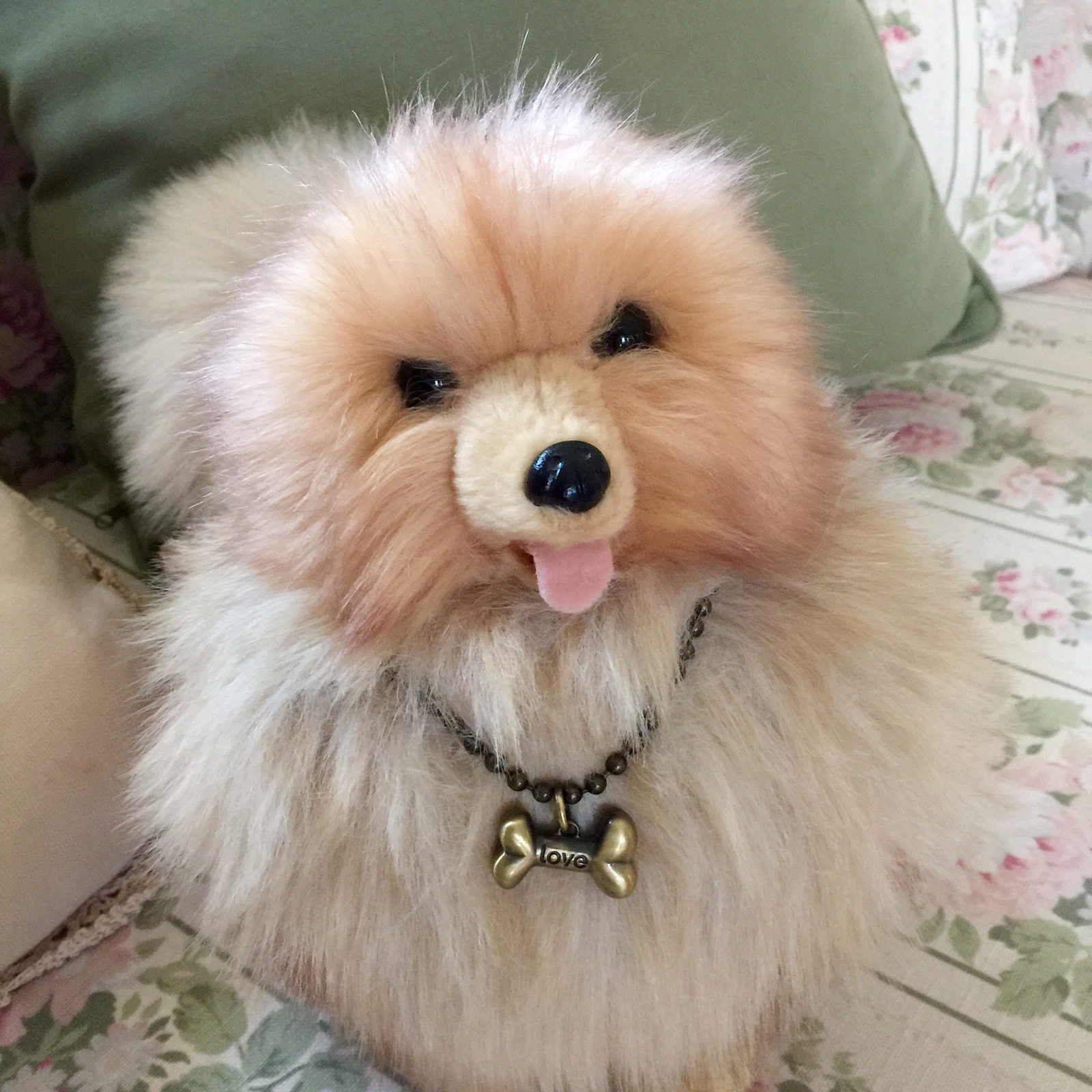 Rare Fuzzy Nation 'Love on a leash' Pomeranian Puppy Purse Handbag
