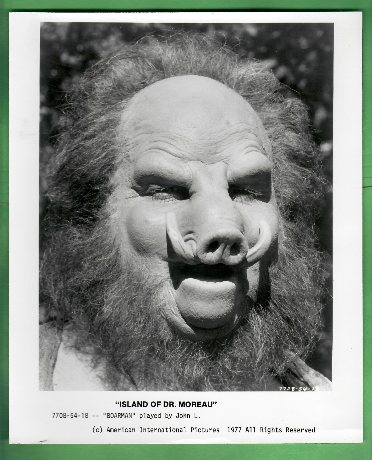 1977 PRESS PHOTO PROSTHETIC MAKEUP \