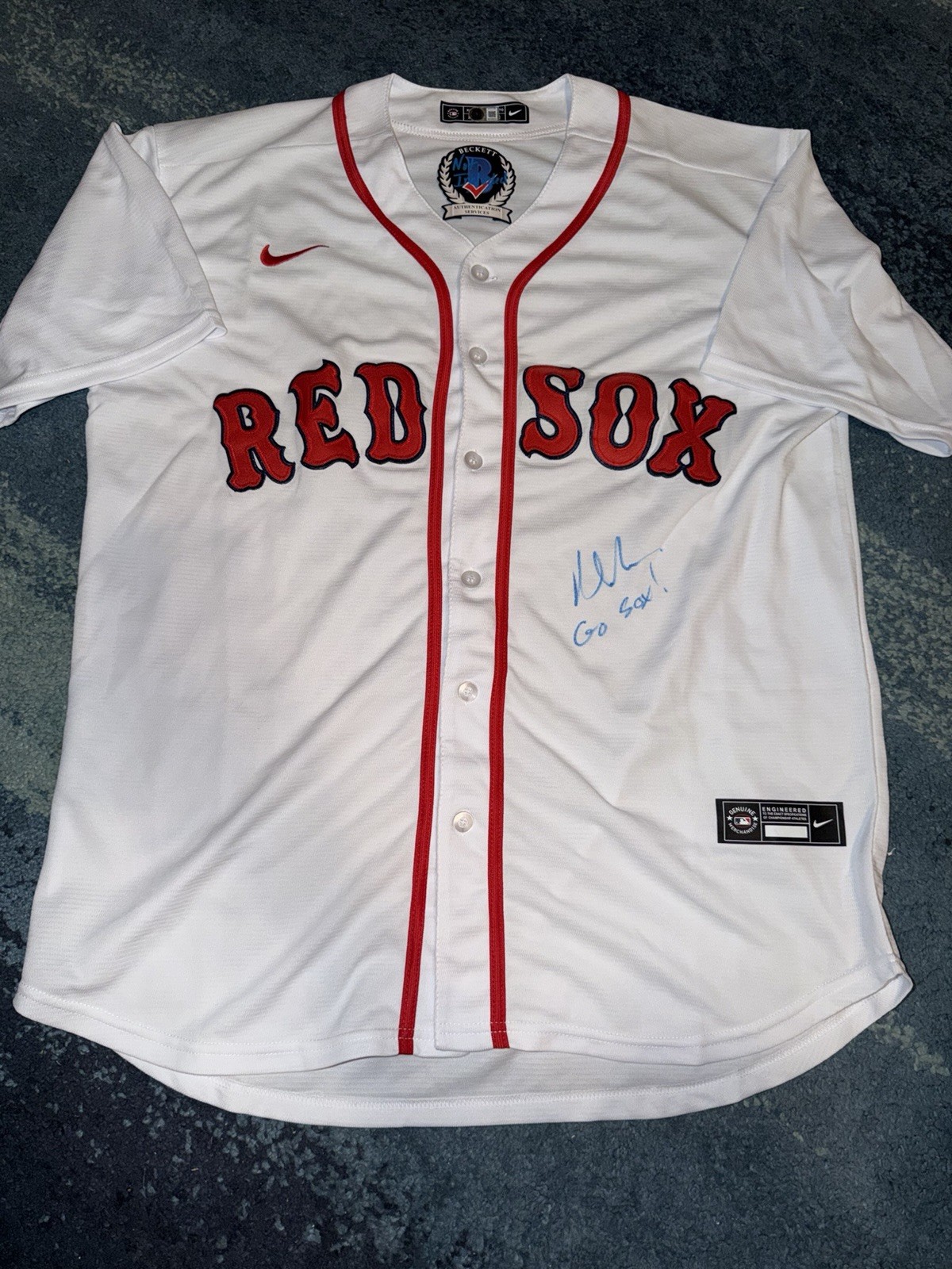 Matt Damon Signed Boston Red Sox Jersey Hollywood Star Super fan Beckett