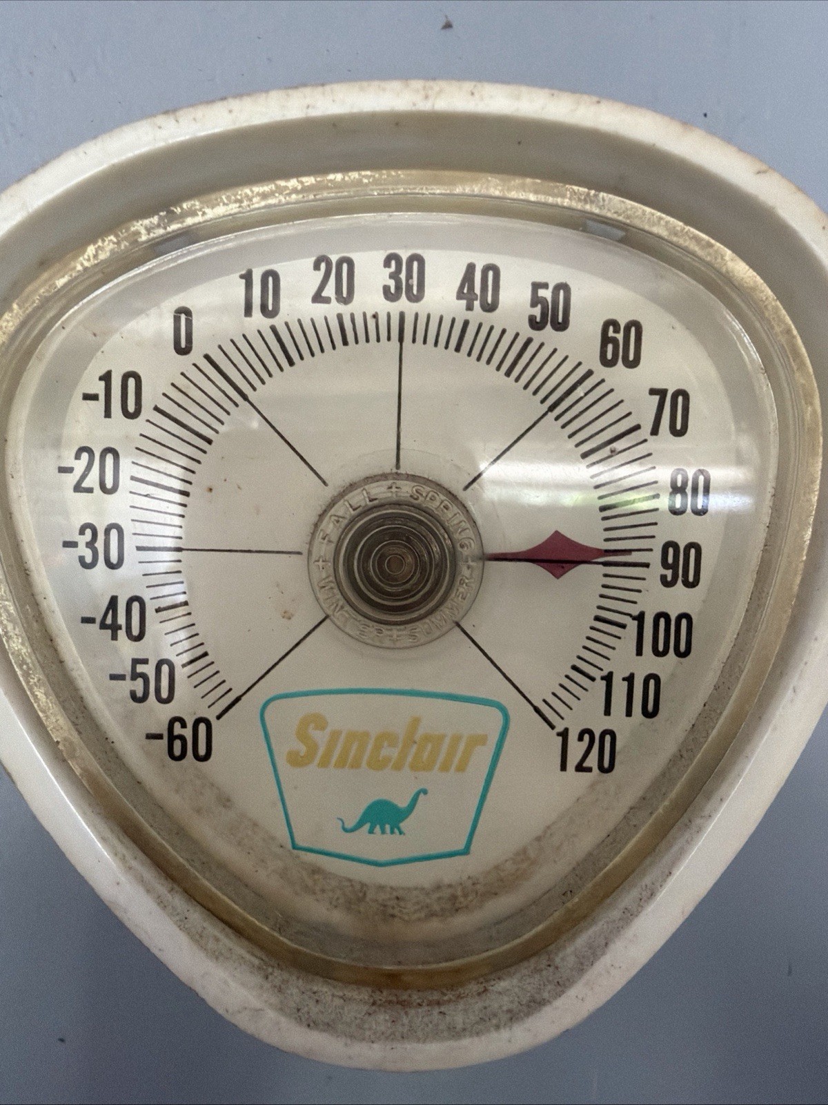 Vintage Sinclair  Motor Oil Dinosaur Thermometer Gas Oil Sign Advertising