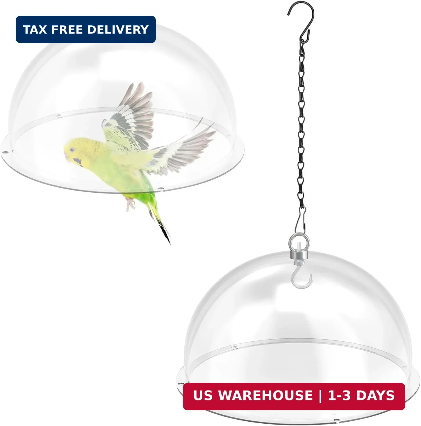 2 Pcs 12 Inch Bird Feeders Cover Clear Round Squirrel Baffle | Bird Feeder Rain