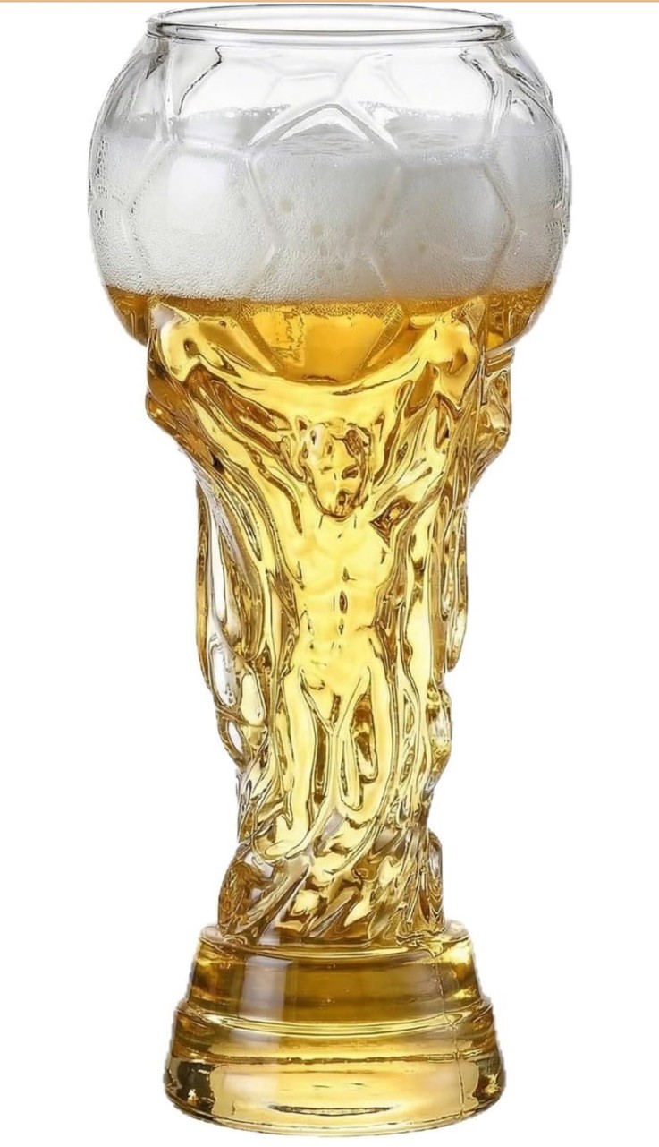 2026  World Cup Trophy Beer Glass - Iridescent Bar Football Decor Mug
