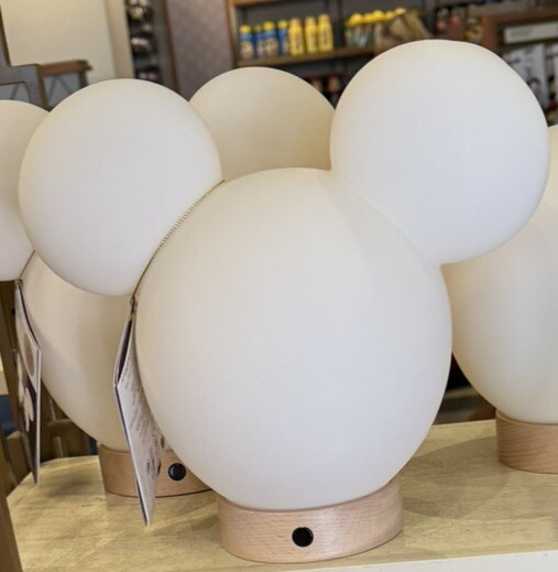 2025 Disney Parks Home Collection Mickey Mouse Light Up Icon Lamp Wood One Only