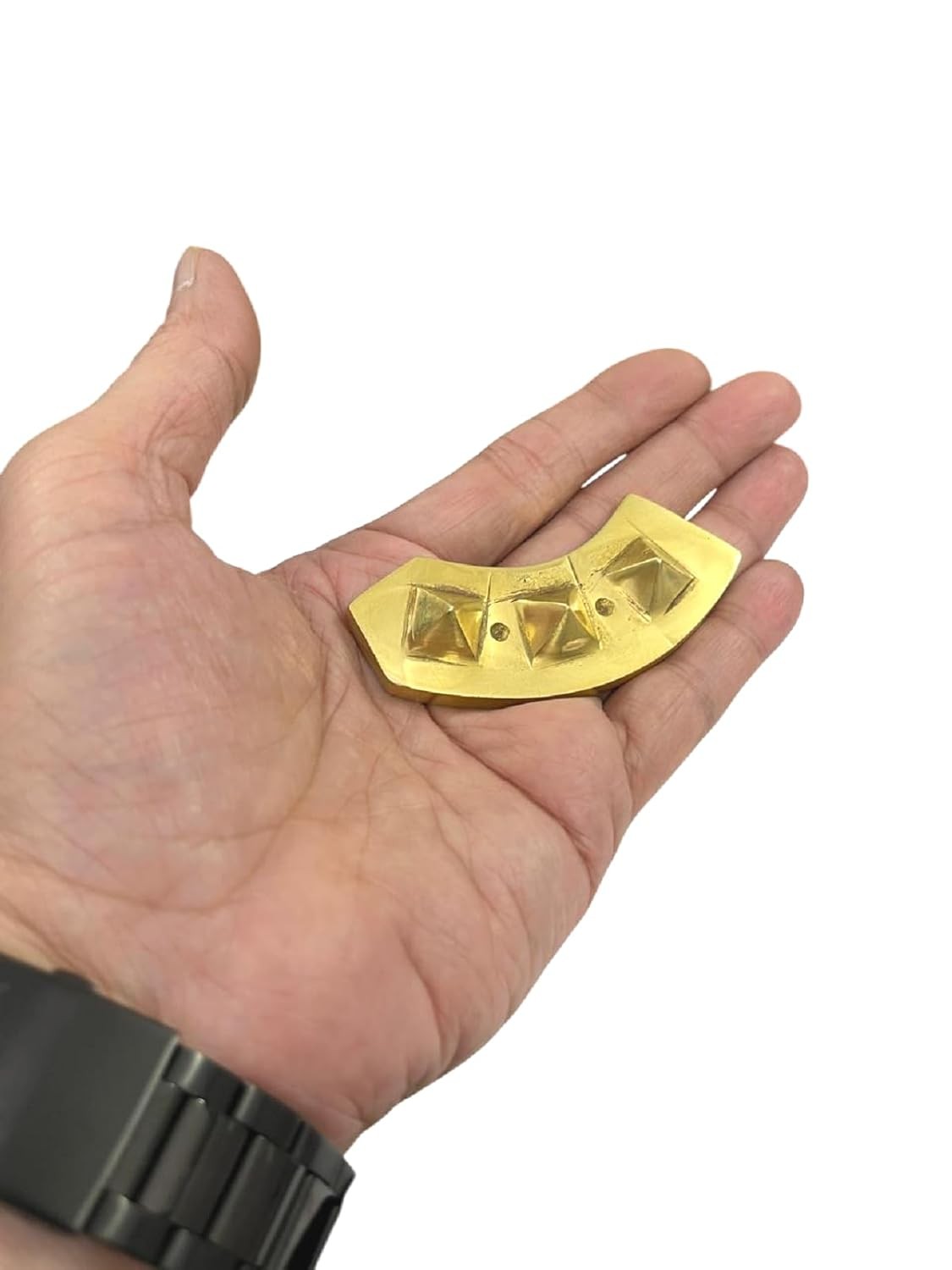 Brass Vastu Pyramid Arrow | 3 Big Pyramids for Anti-Clock Main Door & Staircase