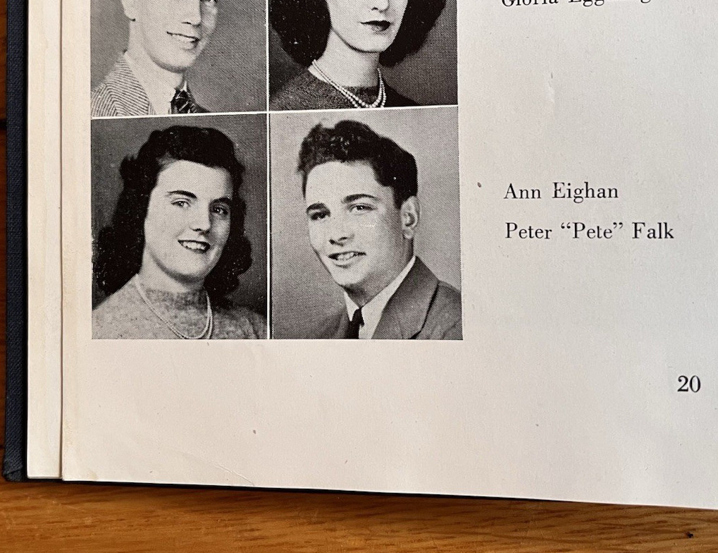1945 Peter Falk Senior Year Ossining High School Yearbook The Wizard