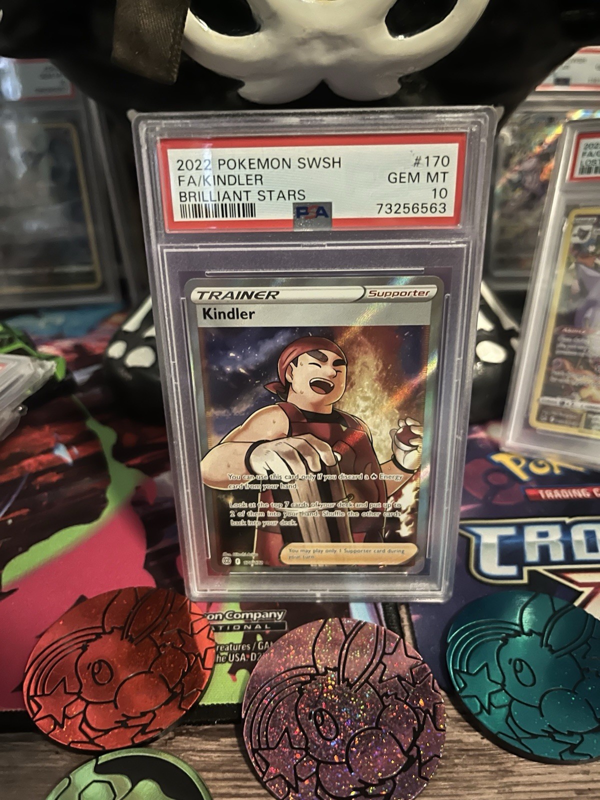 Pokémon Brilliant Stars Kindler Full Art #170 English PSA 10 2022 LOW POP