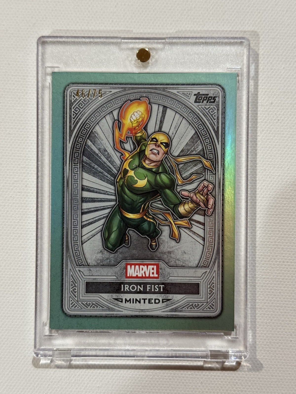 2025 Topps Marvel Mint Marvel Iron Fist Silver #65 Serial Numbered /75