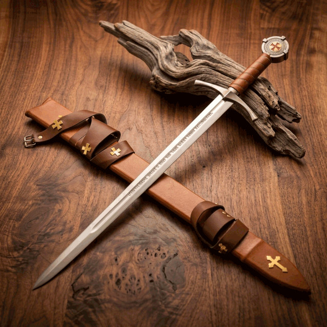 Faithkeeper Knights Templar Sword Handmade Medieval Crusader Replica Collectible