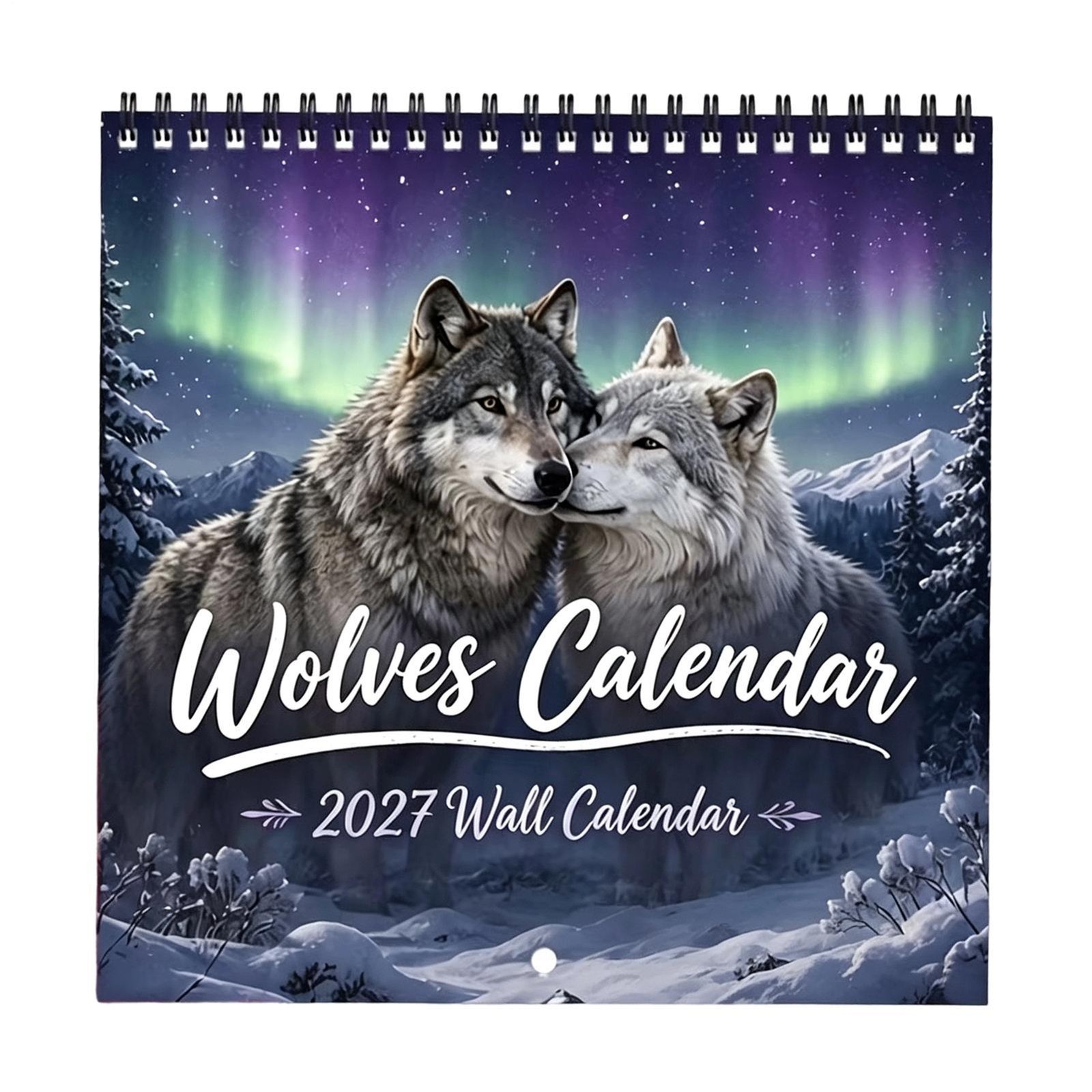 Wolves Calendar 2027 Wall Calendar Monthly Hanging Calendar for Home Office