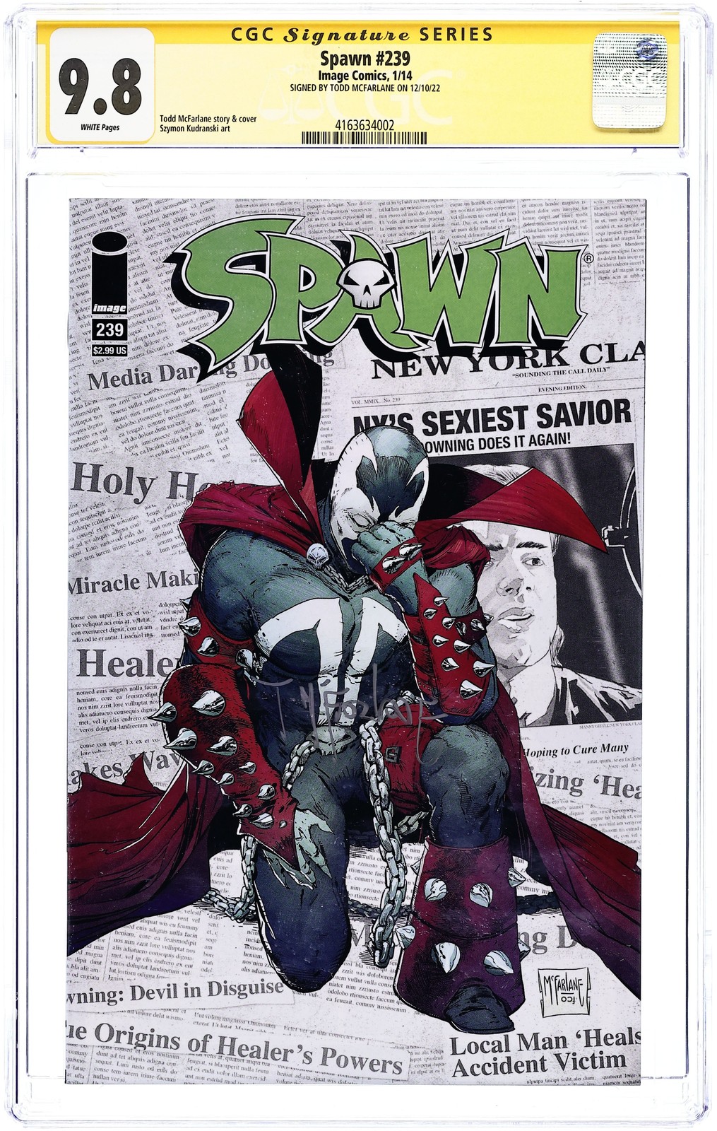 Spawn #239 CGC 9.8 SS McFarlane 2014 4163634002