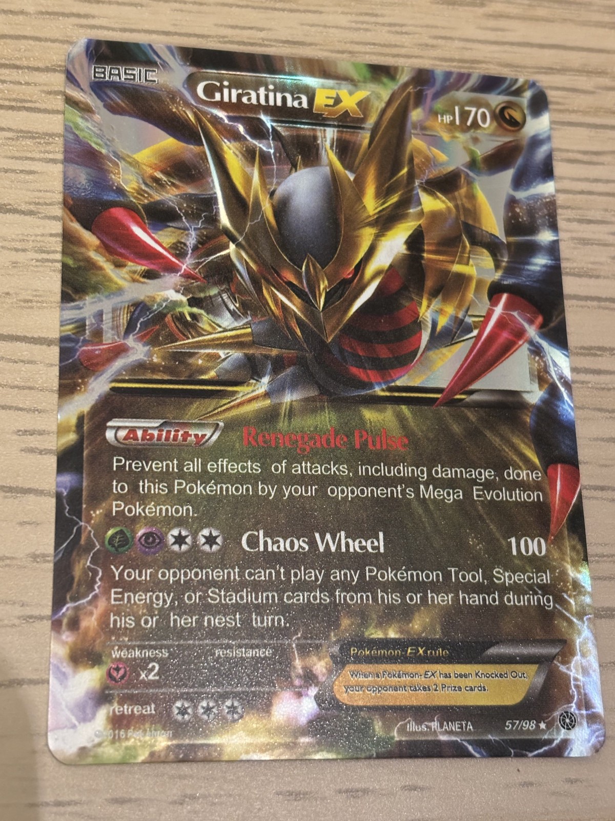 Giratina EX TCG 57/98 English
