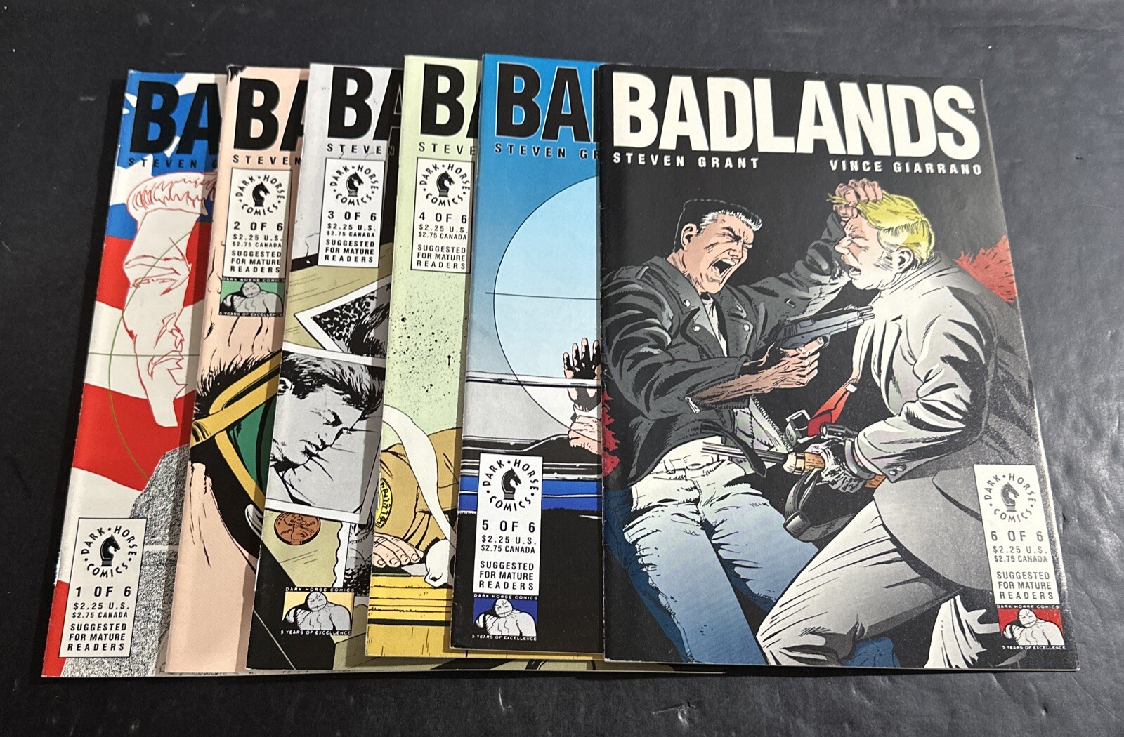 BADLANDS #1-6 (Dark Horse Comics 1991) -- #1 2 3 4 5 6 -- JFK -VF  Dk2
