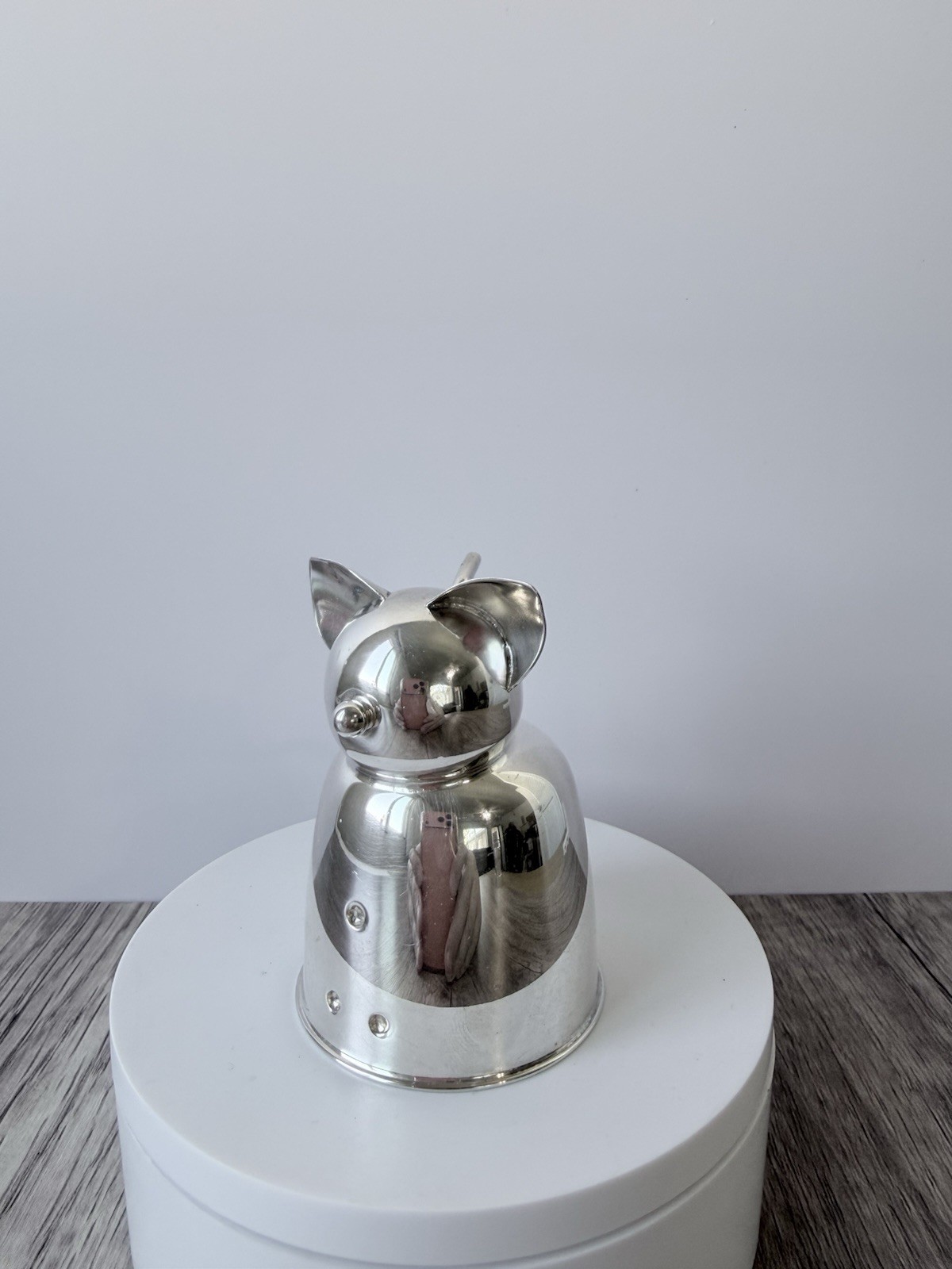 Antique Napier Mouse Shot glass Silver Plated Art Deco, c. 1935, Jingle Bell