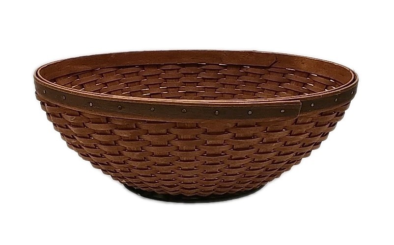 LONGABERGER WARM BROWN LARGE OVAL BOWL BUFFET BASKET 13.5\