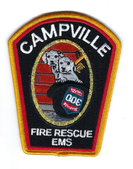*RARE* Campville (Tioga County) NY New York Fire Rescue EMS Sta 300 patch - NEW
