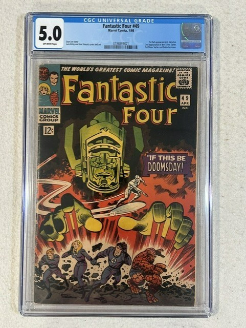 FANTASTIC FOUR 49 CGC 5.0 OFF-WHITE PAGES SILVER SURFER & GALACTUS 