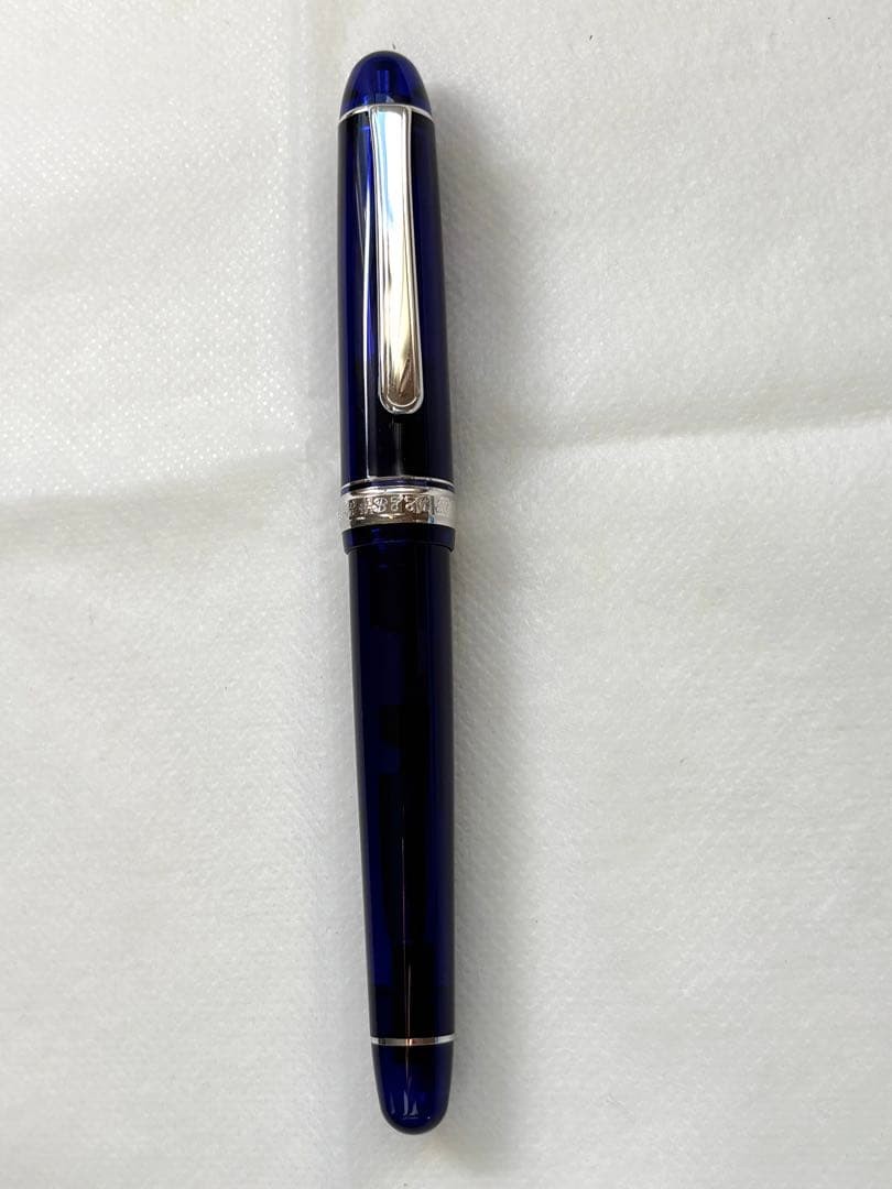 PLATINUM 3776 Century Chartres Blue 14K B Fountain Pen with Converter