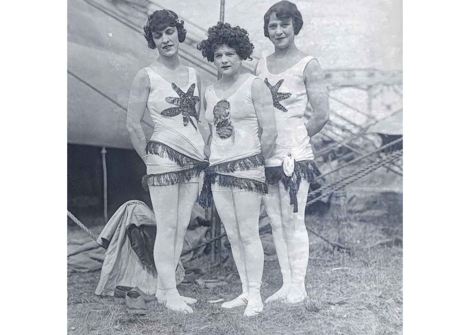 1928 Sells Floto Circus Women Acrobats Boston Big Top Glass Negative OOAK