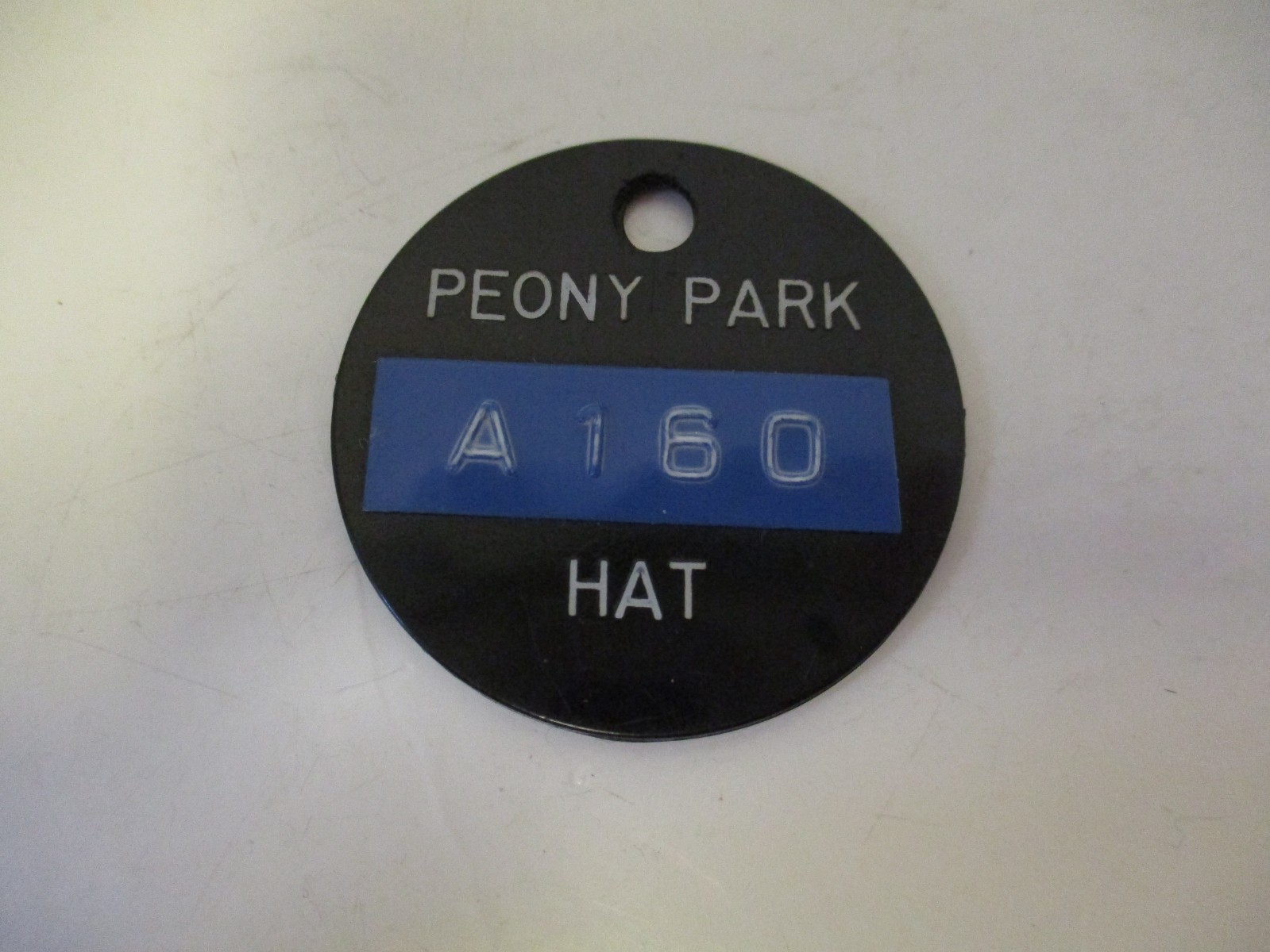 Vintage Peony Park Amusement Park Omaha, Nebraska Hat Check Tag