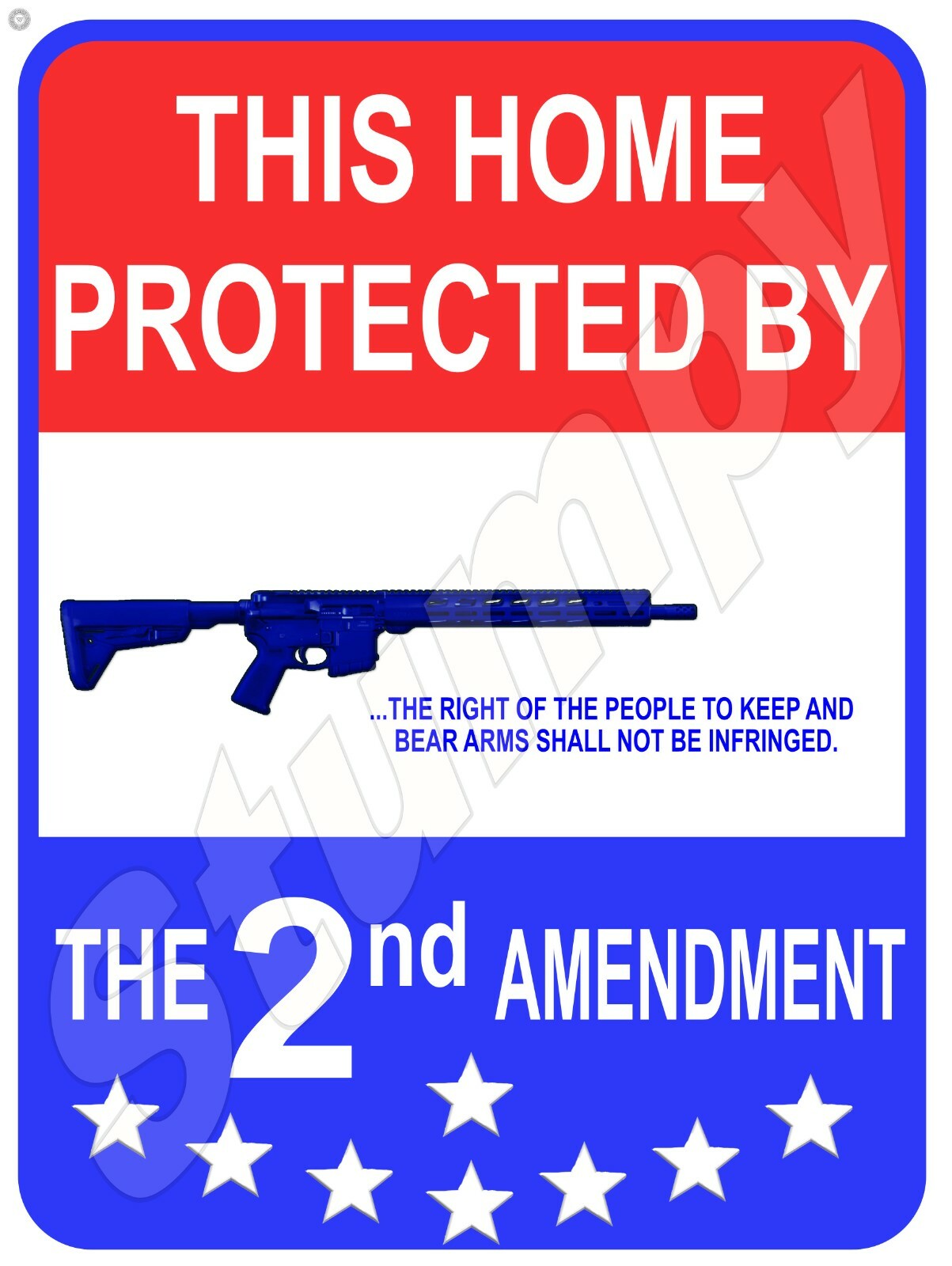 This Home Protected By 2nd Amendment Metal Sign 9\
