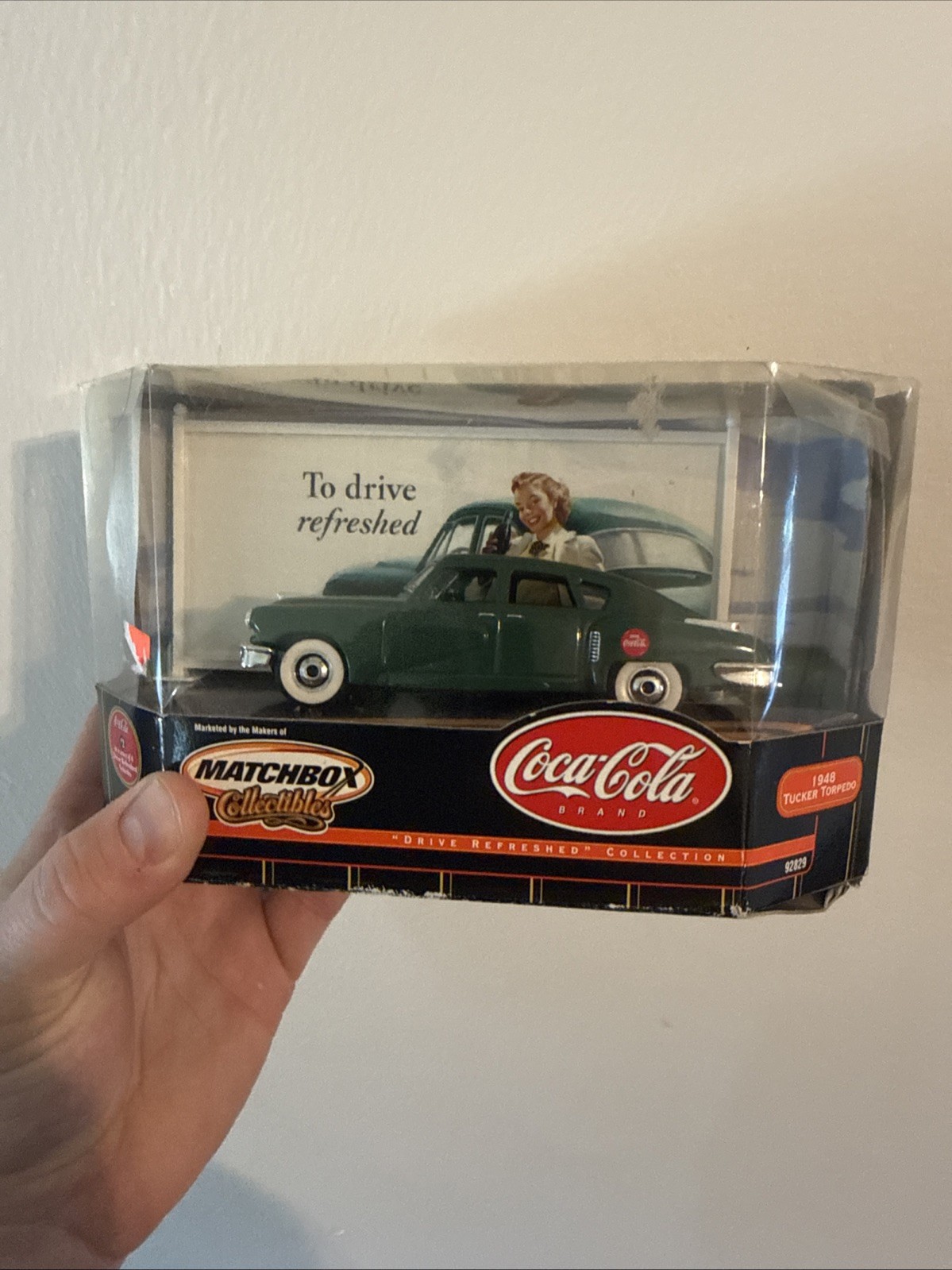 Coca-Cola Matchbox Collectible Green Diecast. Box Rough. Still New.
