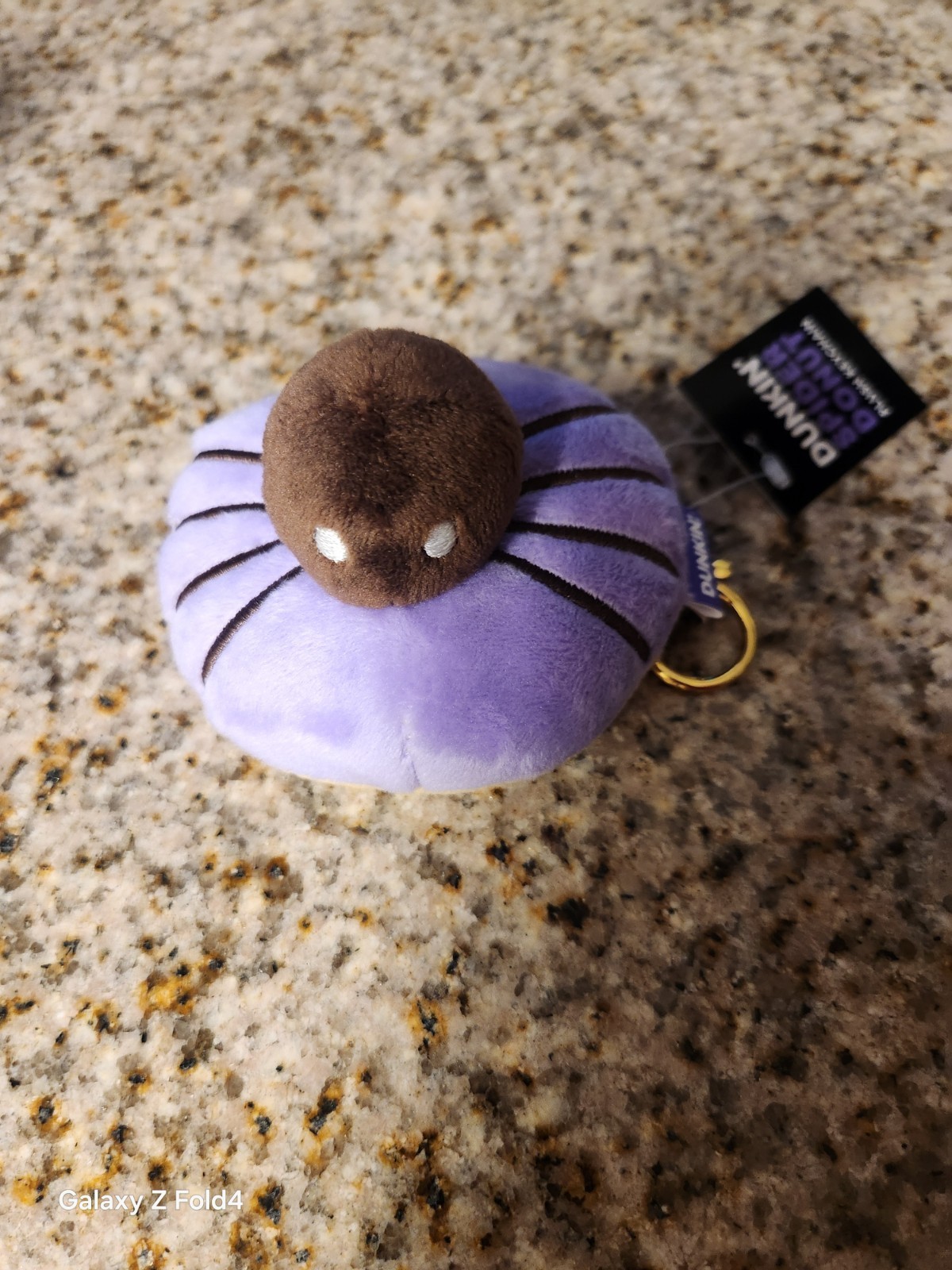 Dunkin Spider Donut Keychain