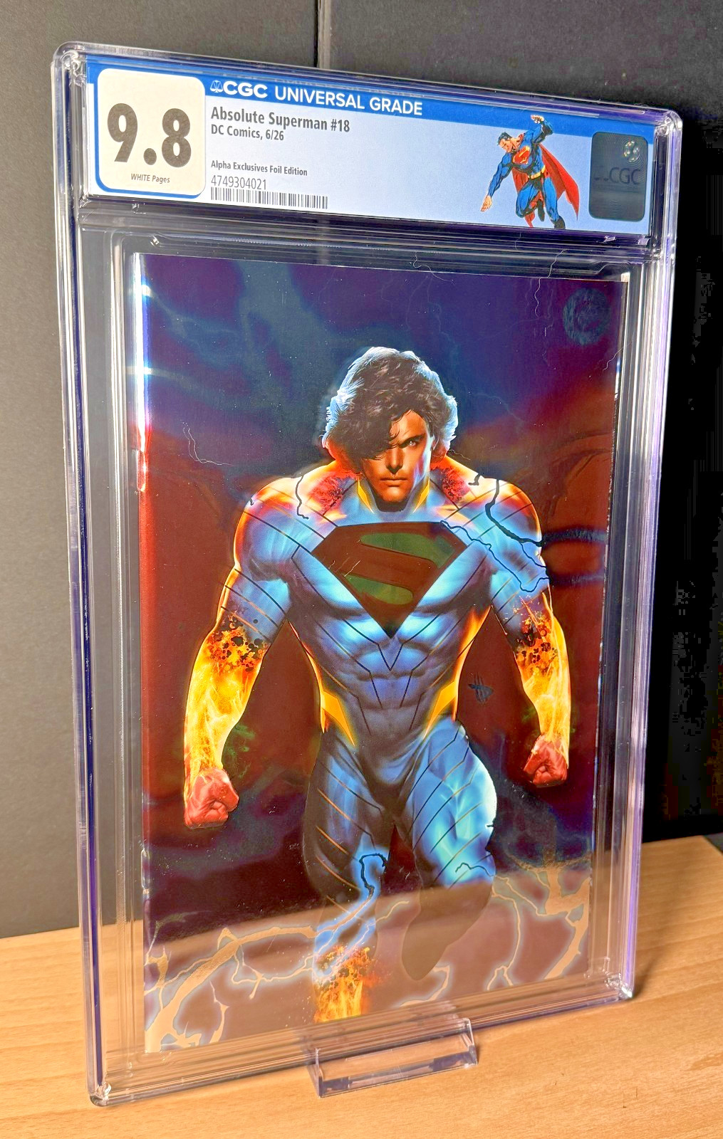 ⚡Absolute Superman #18 CGC 9.8 Dave Wilkins Alpha Foil DC 2026 LMT 1000⚡