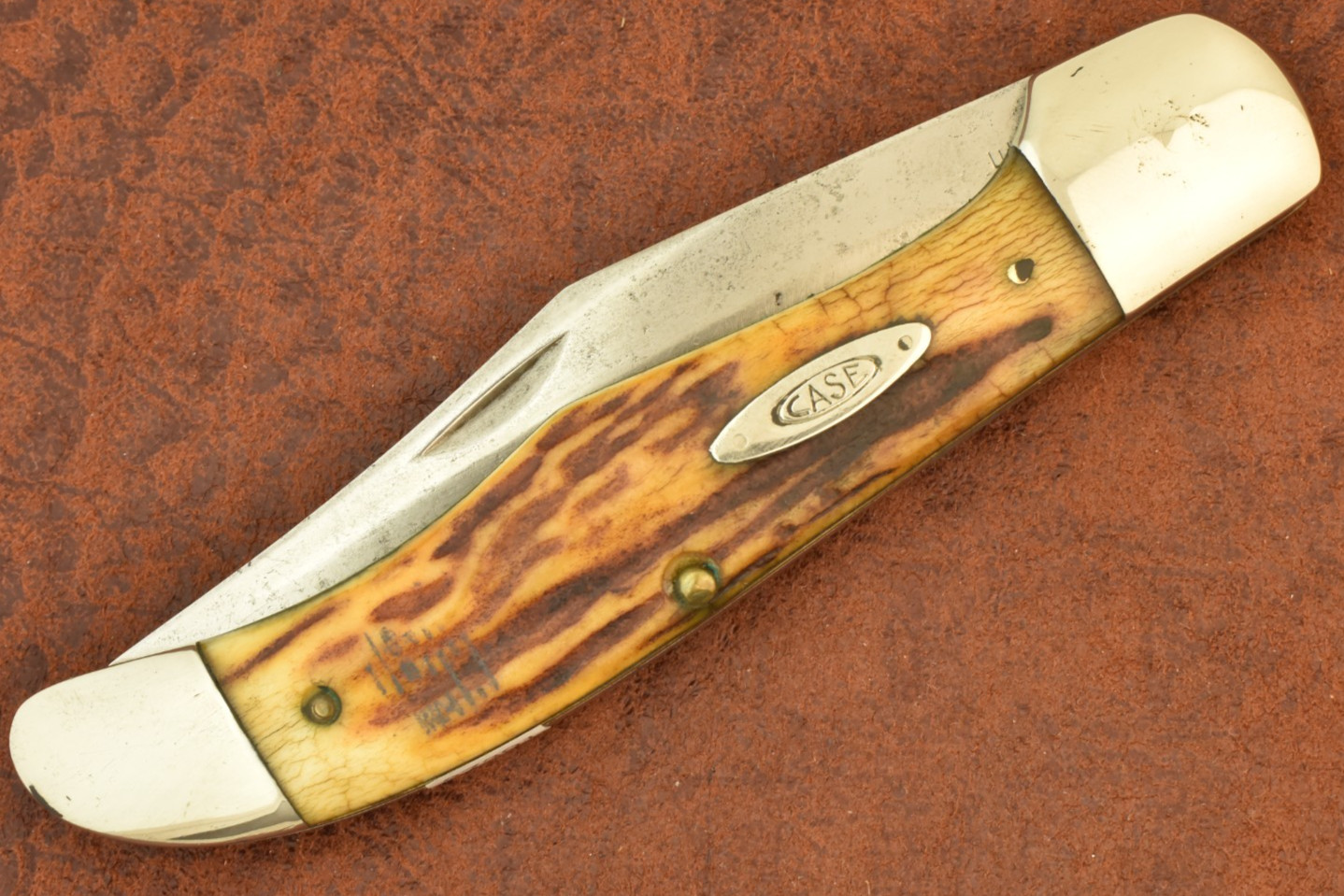 VINTAGE CASE XX 1940-1964 STAG JUMBO FOLDING HUNTER KNIFE 5165 SAB (37391)