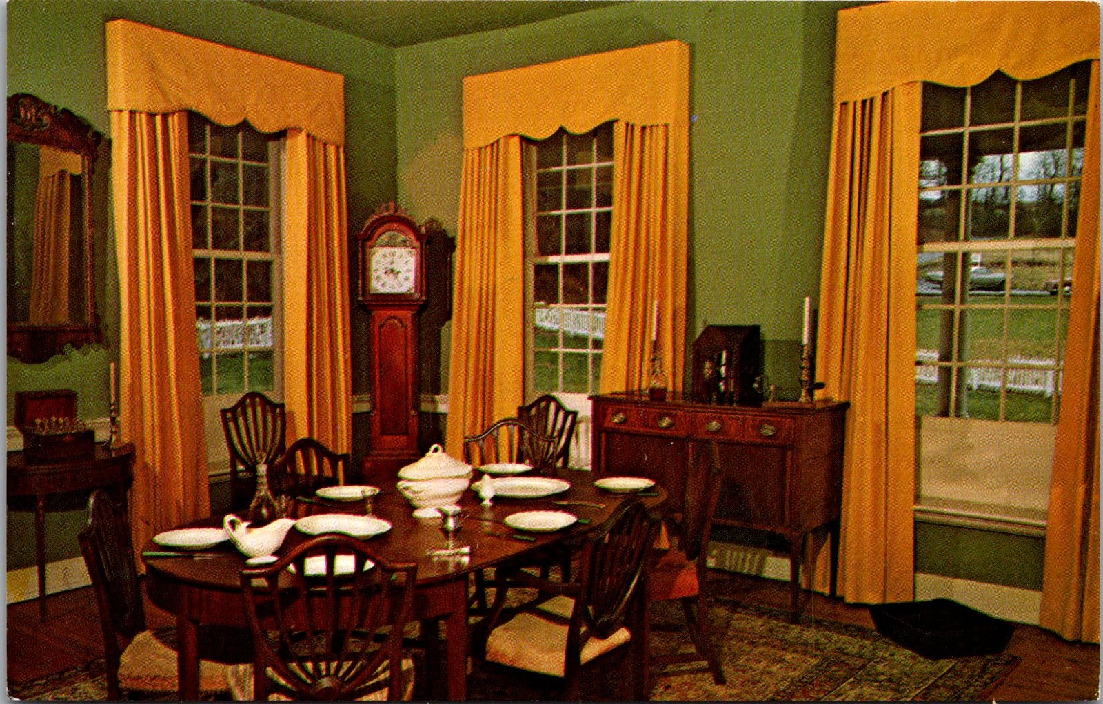 Rock Ford Dining Room General Edward Hand Lancaster PA Vintage Postcard 5P21-1