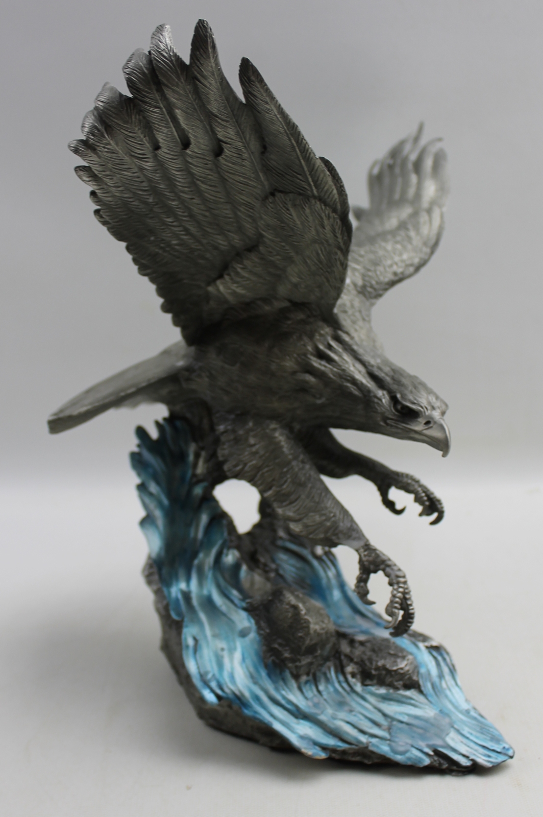 The Alaskin Chilkat bald Eagle Statue Pewter Heavy By Paul Brunelle