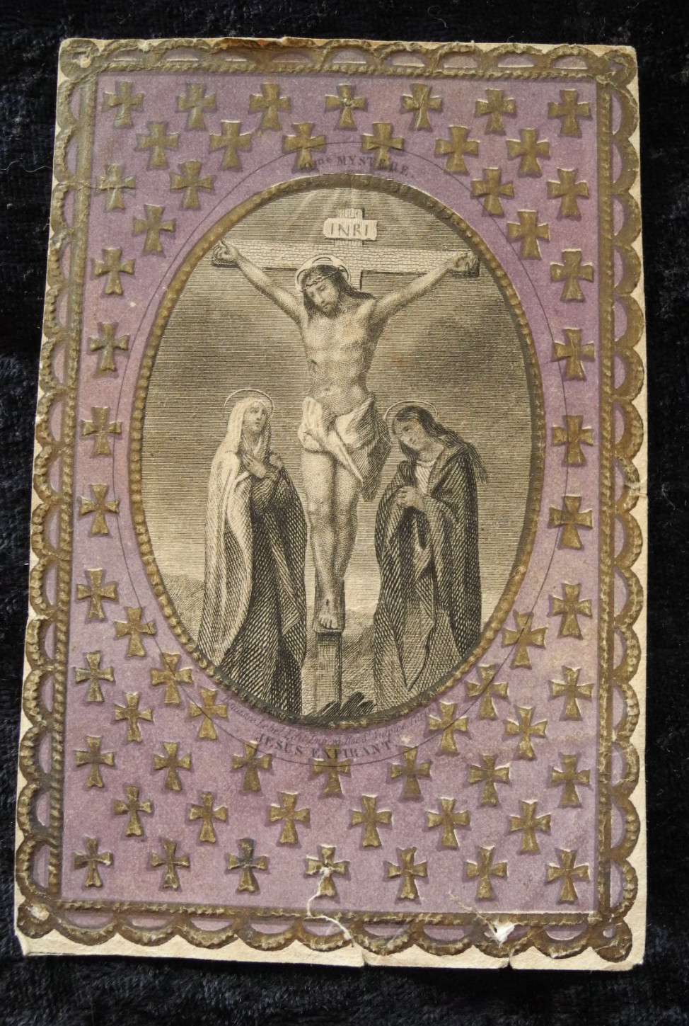 VINTAGE ANTIQUE LACE HOLY CARD / PRAYER CARD 