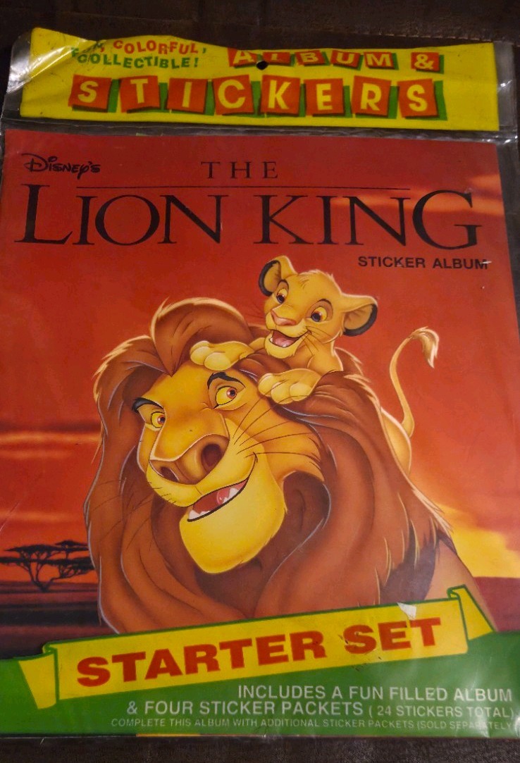 The Lion King Panini 24 Sticker Album Starter Set Unused In Original Packaging