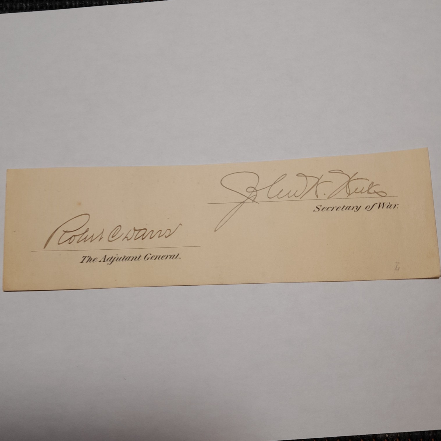 John W. Weeks Secretary of War Clipped Signature 1920's Massachusetts Senator