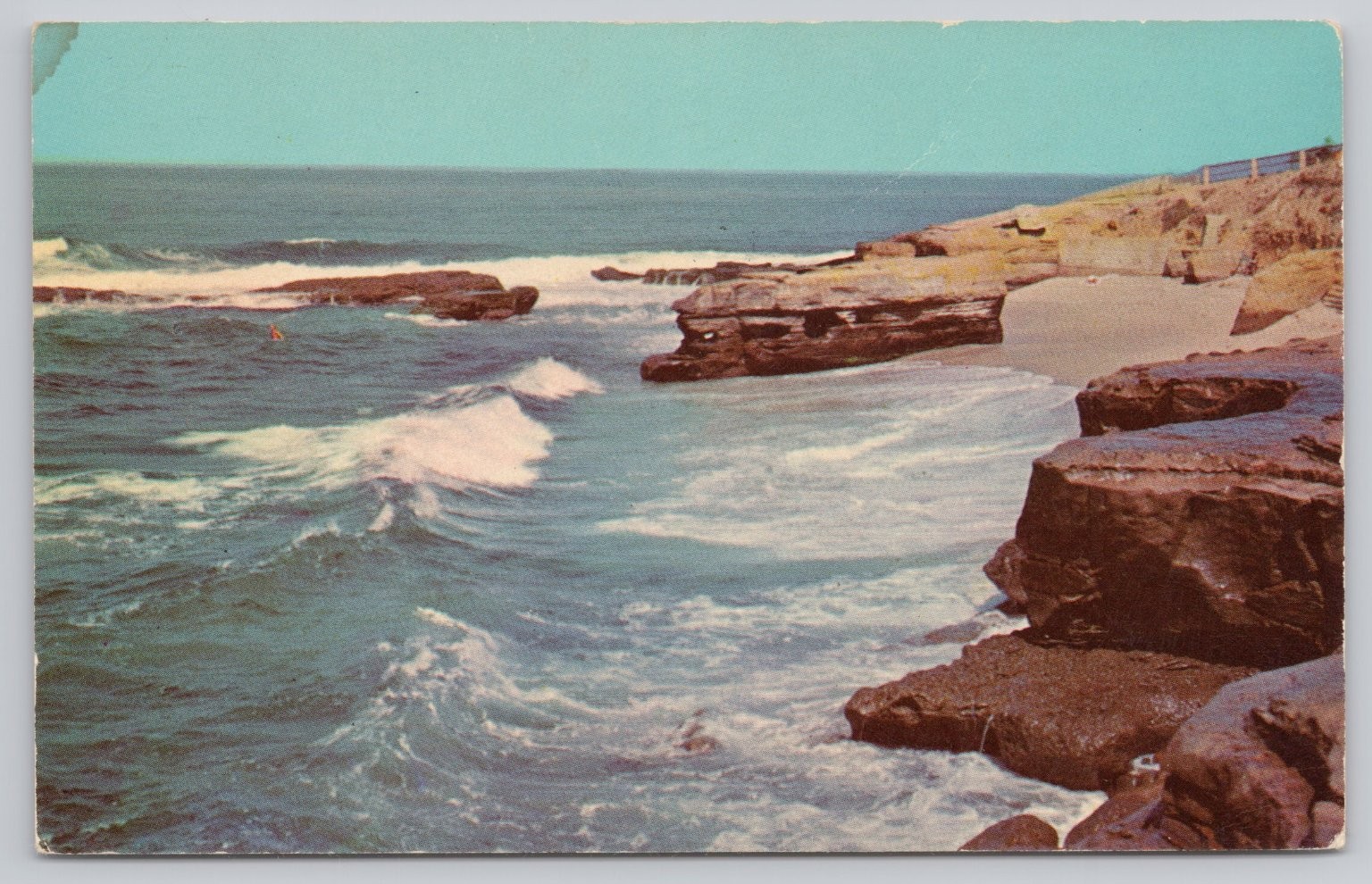 Vintage La Jolla California Rugged Shoreline Postcard by Western Pub