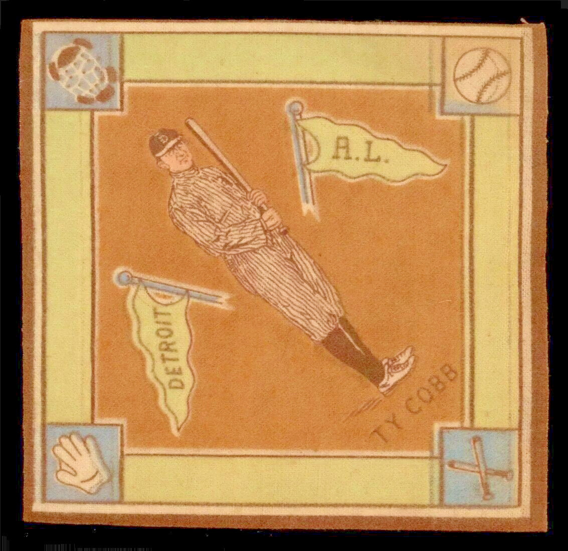 1914 B18 Tobacco Baseball Blankets Ty Cobb TOUGHER Brown infield Detroit Tigers