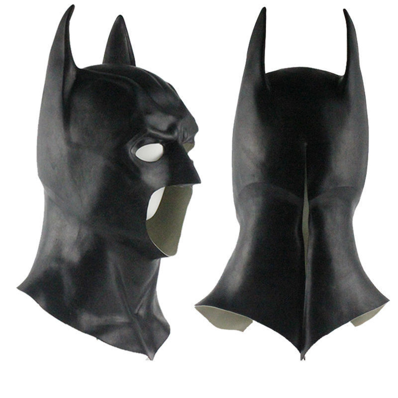 Latex Batman Full Mask With Cowl Adult Cosplay The Dark Knight Rises Batman Mask