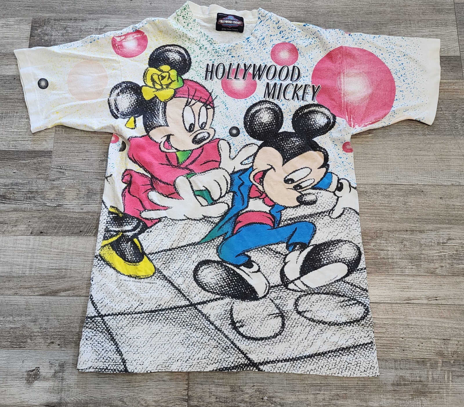 VTG 80's 90's Hollywood Mickey Mouse and Minnie Dancing t-shirt MADE IN USA