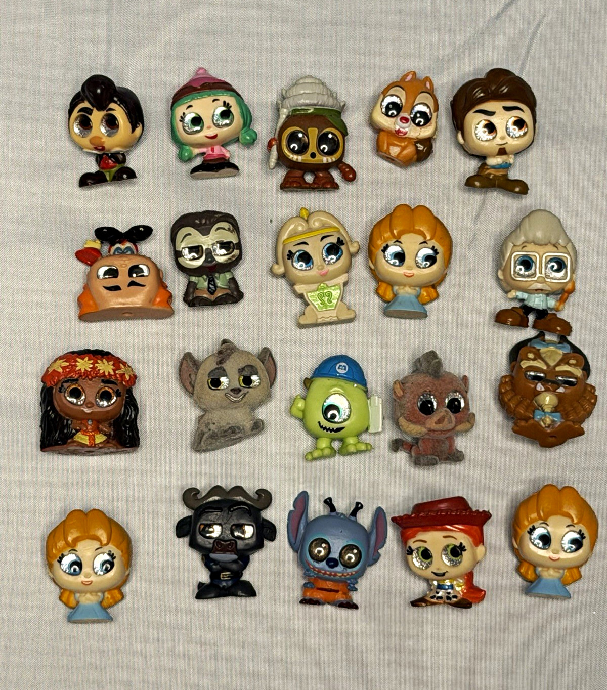 Disney/Pixar Assorted Mini Doorable Replica Character Figurines Bundle Lot of 20