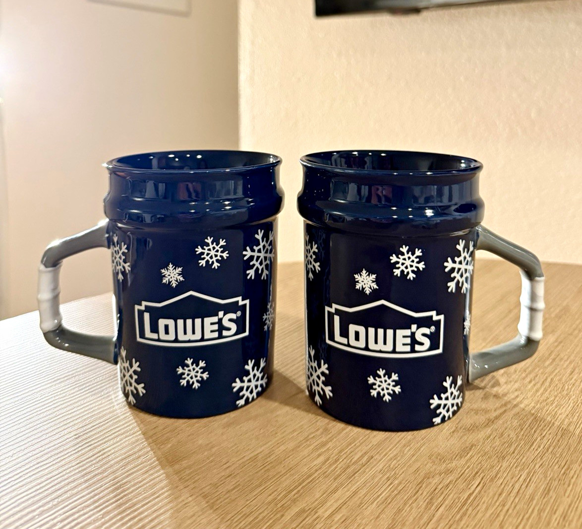 Lowe\'s Holiday Mini Bucket Mugs 2025 Snowflake Limited Edition - Set of 2