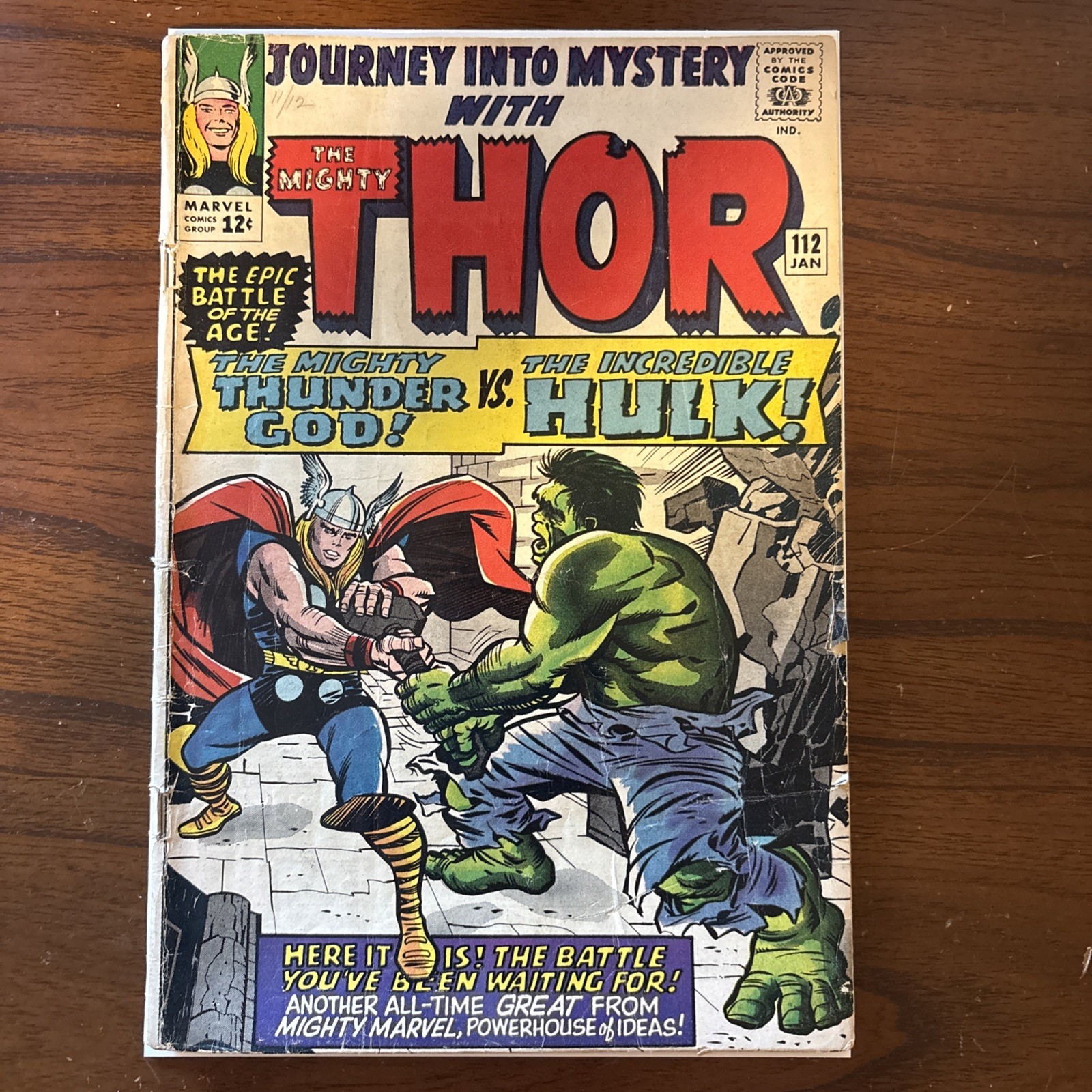 Journey into Mystery #112 Marvel Comics 1965 Hulk Vs Thor & Origin Of Loki Key