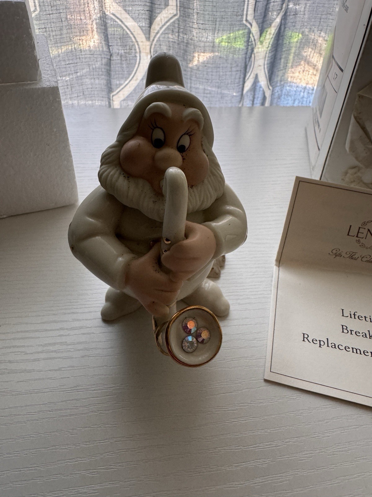 Lenox Disney Happy’s Hideaway Seven Dwarfs Figurine CIB COA 24K Gold Crystal